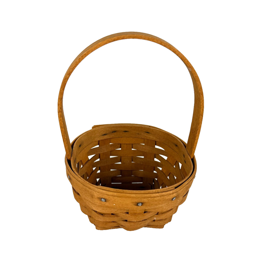 1993 Longaberger May Series Lilly of the Valley Basket Vintage 5.5"RD x 3.75"H